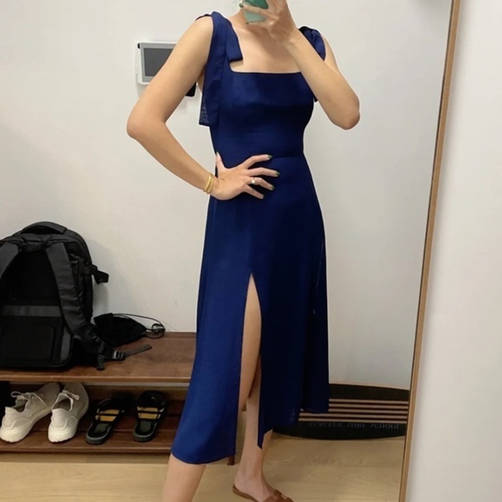 Reformation Twilight Dress Navy